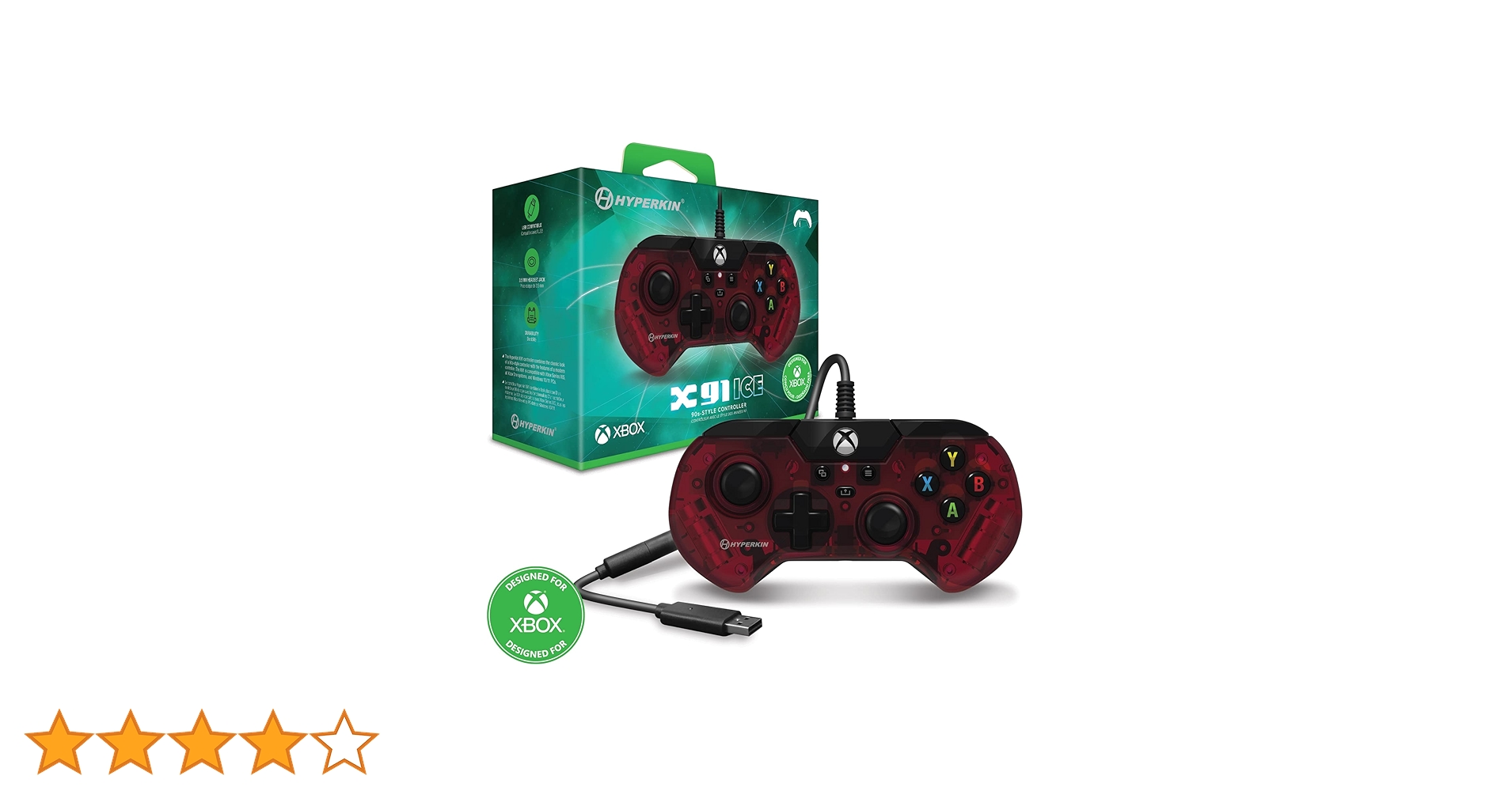 Amazon.co.jp: X91 ICE 有線コントローラー Ruby Red Xbox